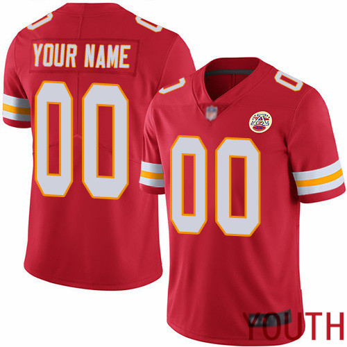 Youth Kansas City Chiefs Customized Red Team Color Vapor Untouchable Custom Limited Football Jersey->customized nfl jersey->Custom Jersey